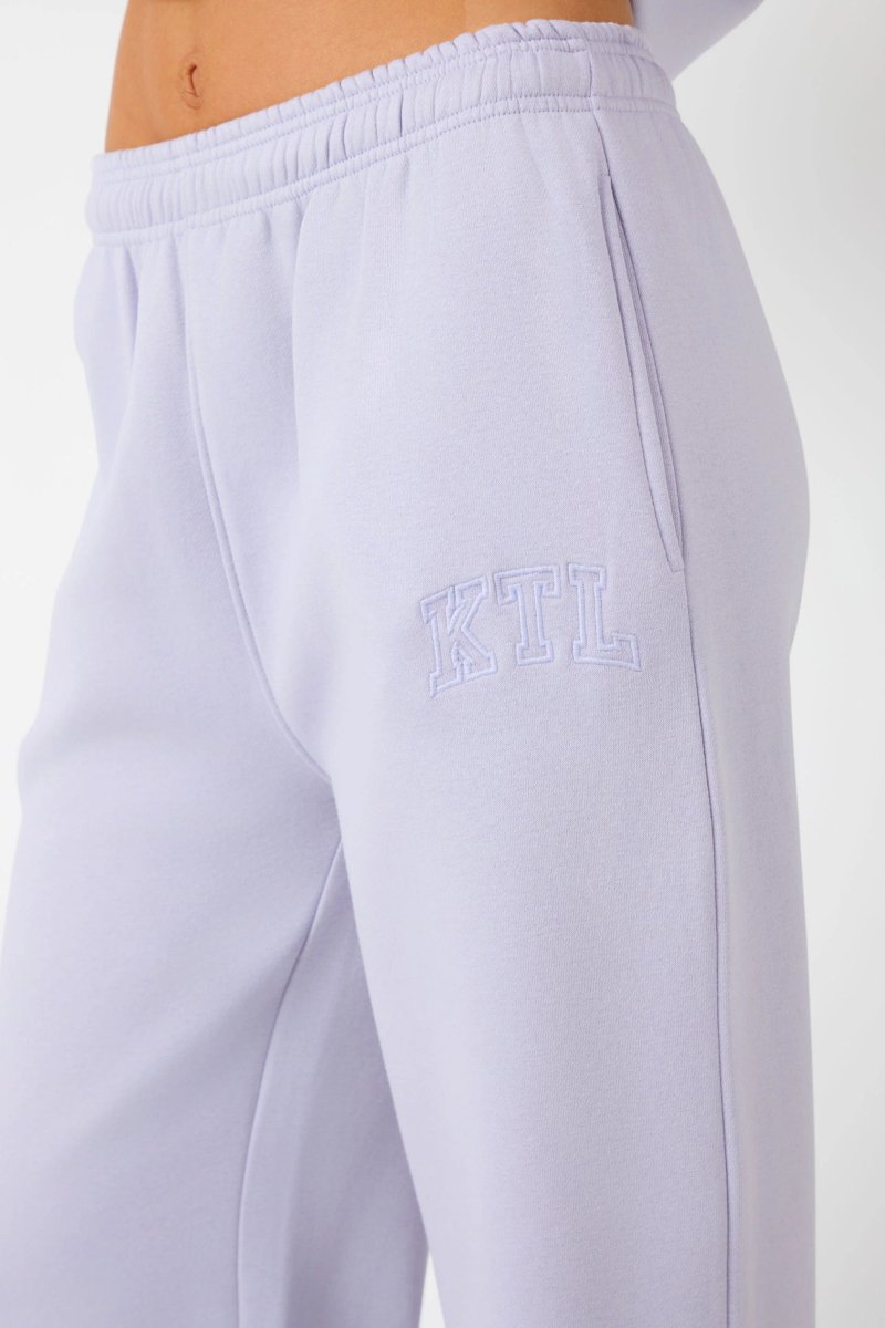 Kaiia Kaiia KTL Logo Wide Leg Joggers Iced Lilac - 3