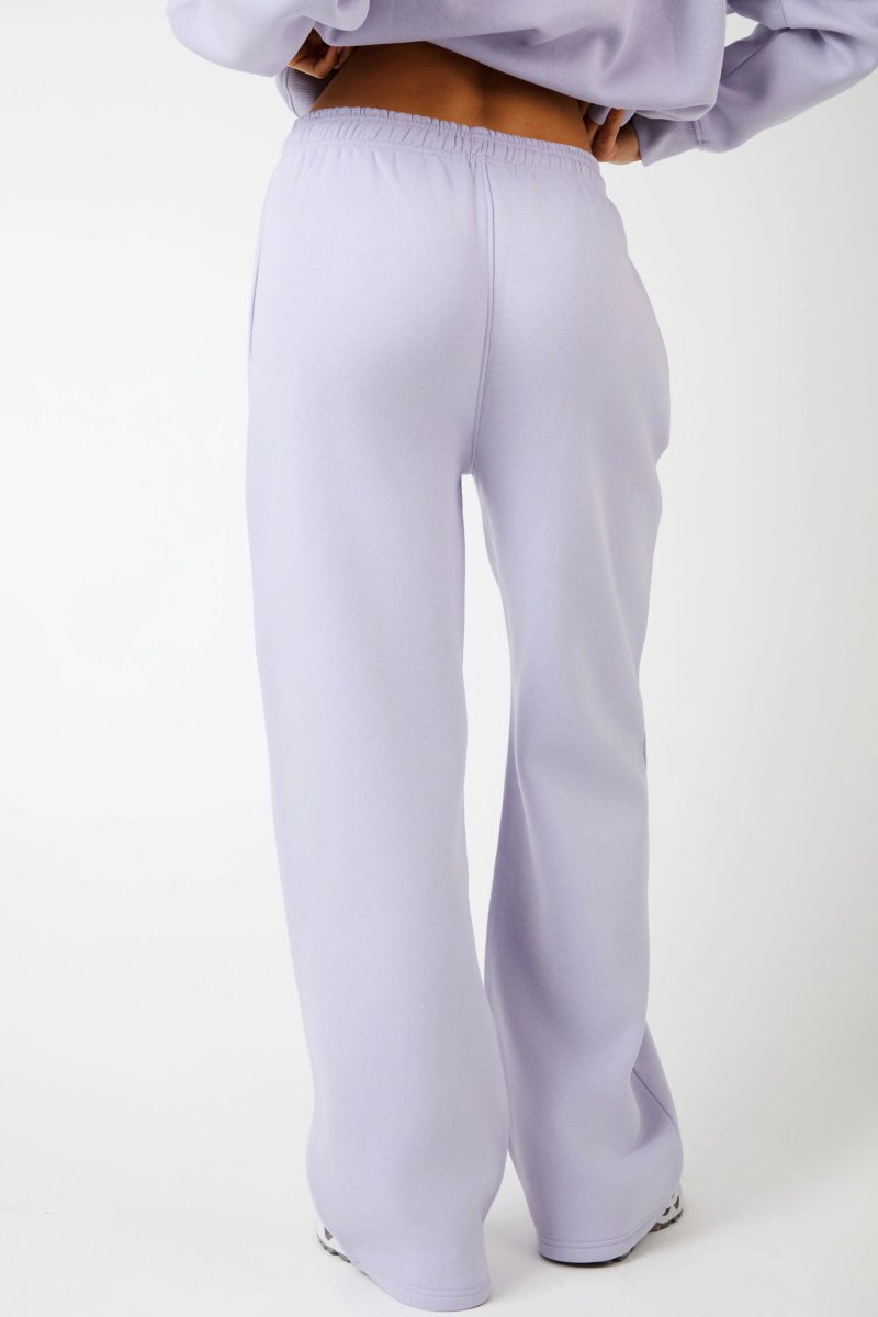 Kaiia Kaiia KTL Logo Wide Leg Joggers Iced Lilac - 4