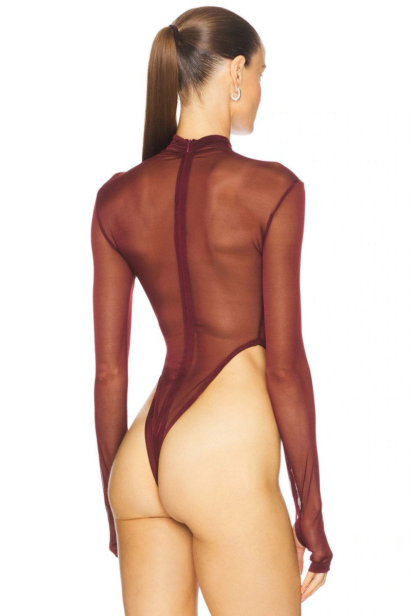 revolve Gaia Mesh Long Sleeve Bodysuit - 4