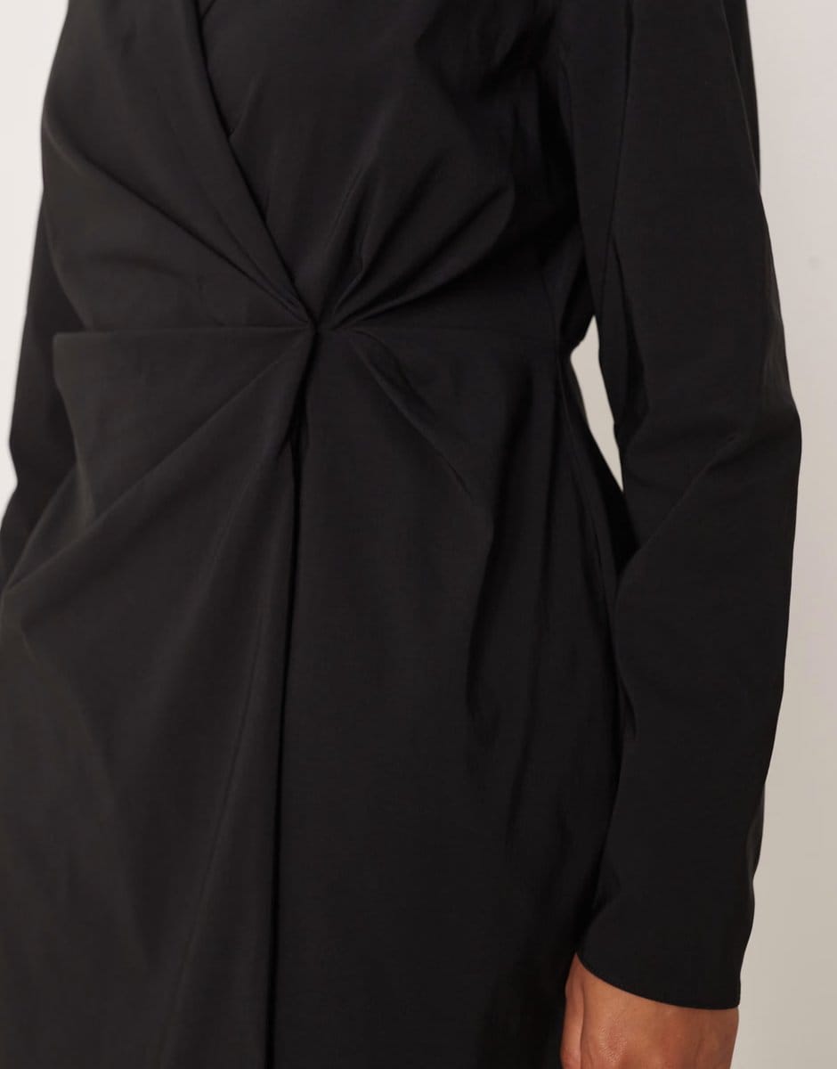 ASOS ASOS DESIGN Curve cinched blazer mini dress in black - 4