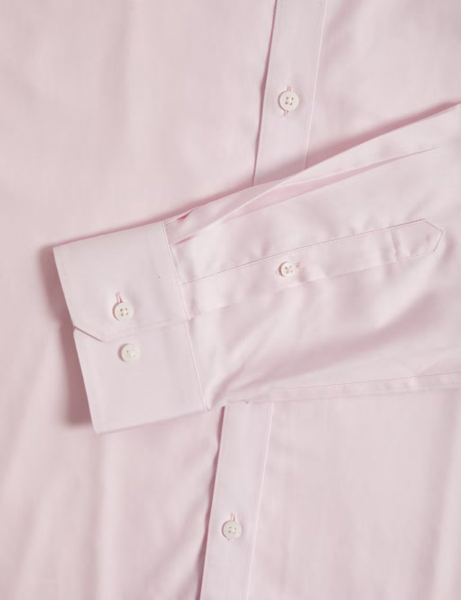 Marks & Spencer M&S Regular Fit Ultimate Non Iron Cotton Shirt Pink - 2