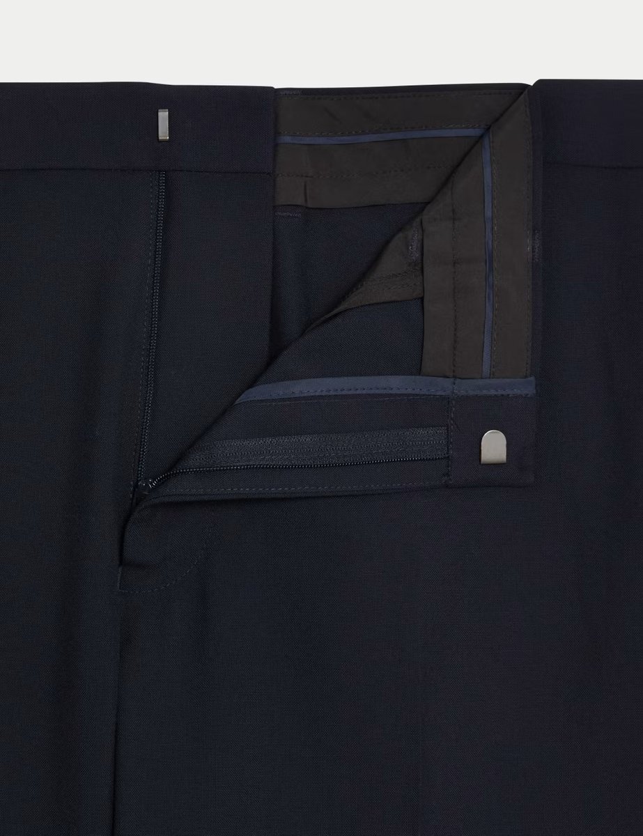 Marks & Spencer M&S Slim Fit Machine Washable Suit Trousers Navy - 2