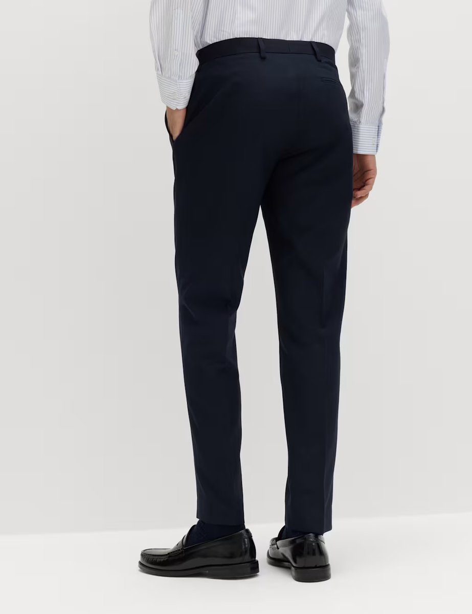 Marks & Spencer M&S Slim Fit Machine Washable Suit Trousers Navy - 4