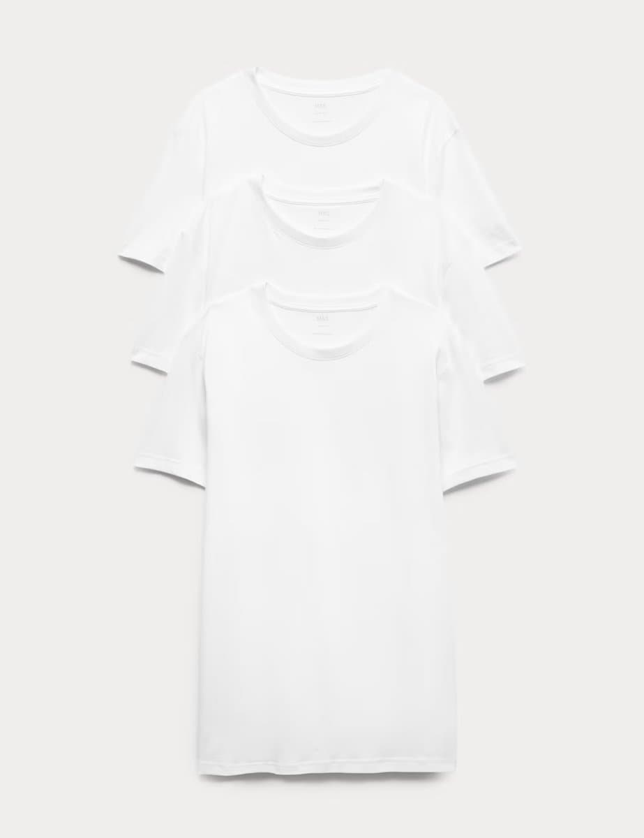 Marks & Spencer M&S 3pk Slim Fit T-Shirts White