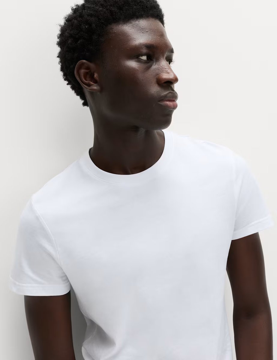 Marks & Spencer M&S 3pk Slim Fit T-Shirts White - 4