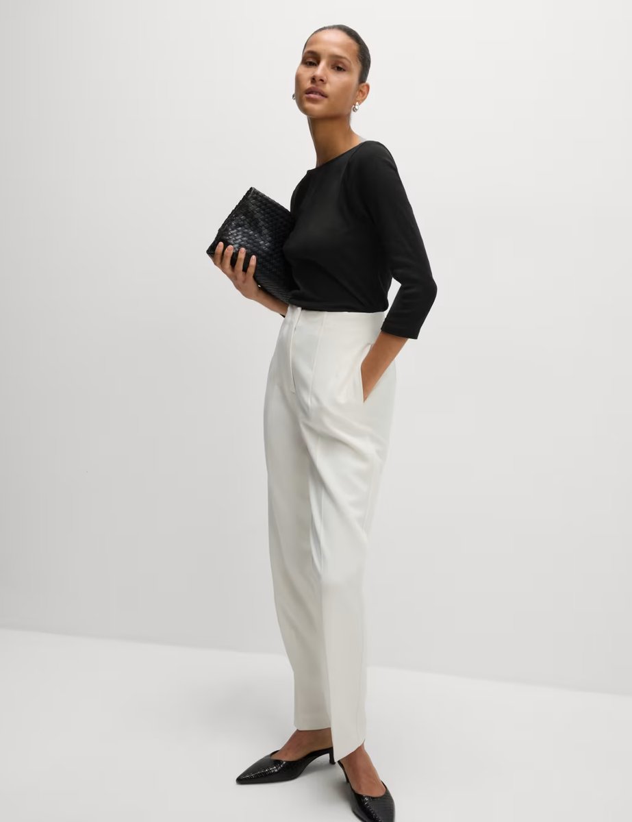 Marks & Spencer M&S Pure Cotton Slim Fit Top Black - 2