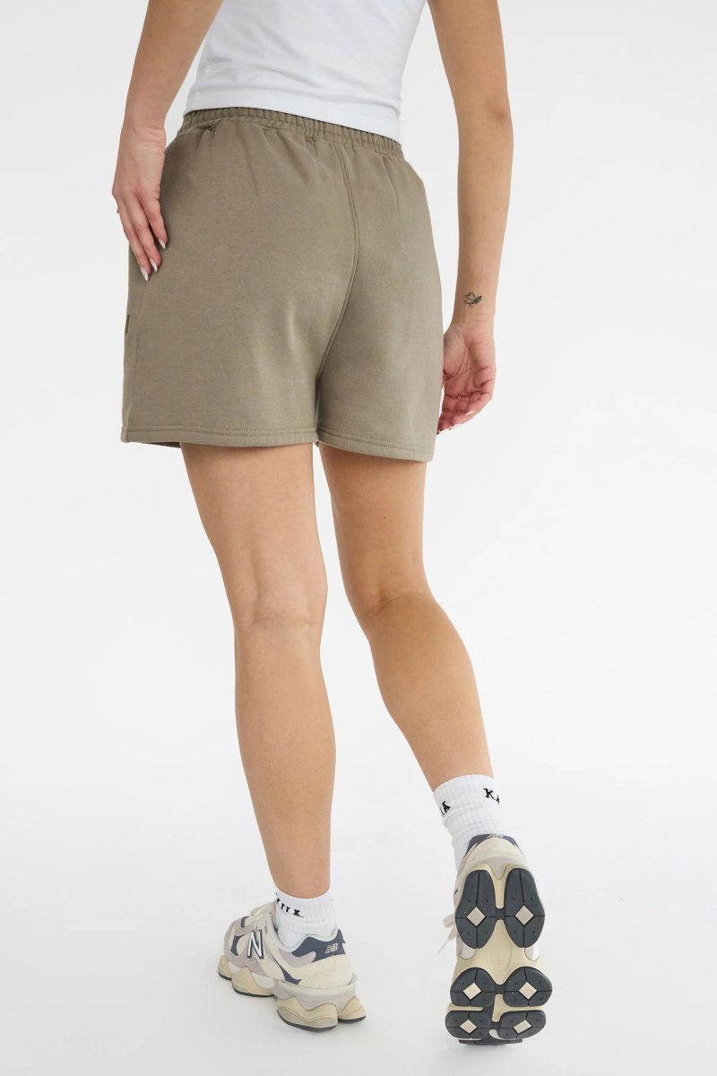 Kaiia Kaiia Logo Sweat Shorts in Khaki - 3