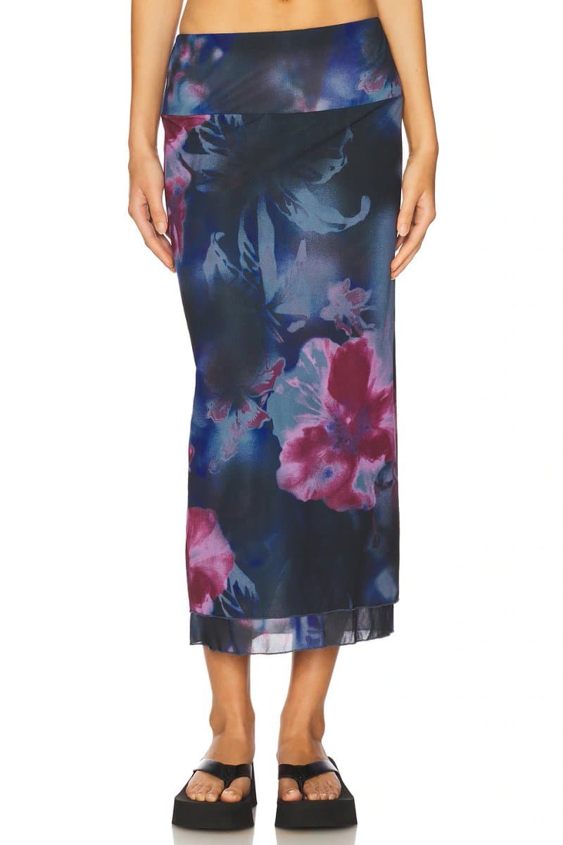 revolve Sunset Mesh Maxi Skirt