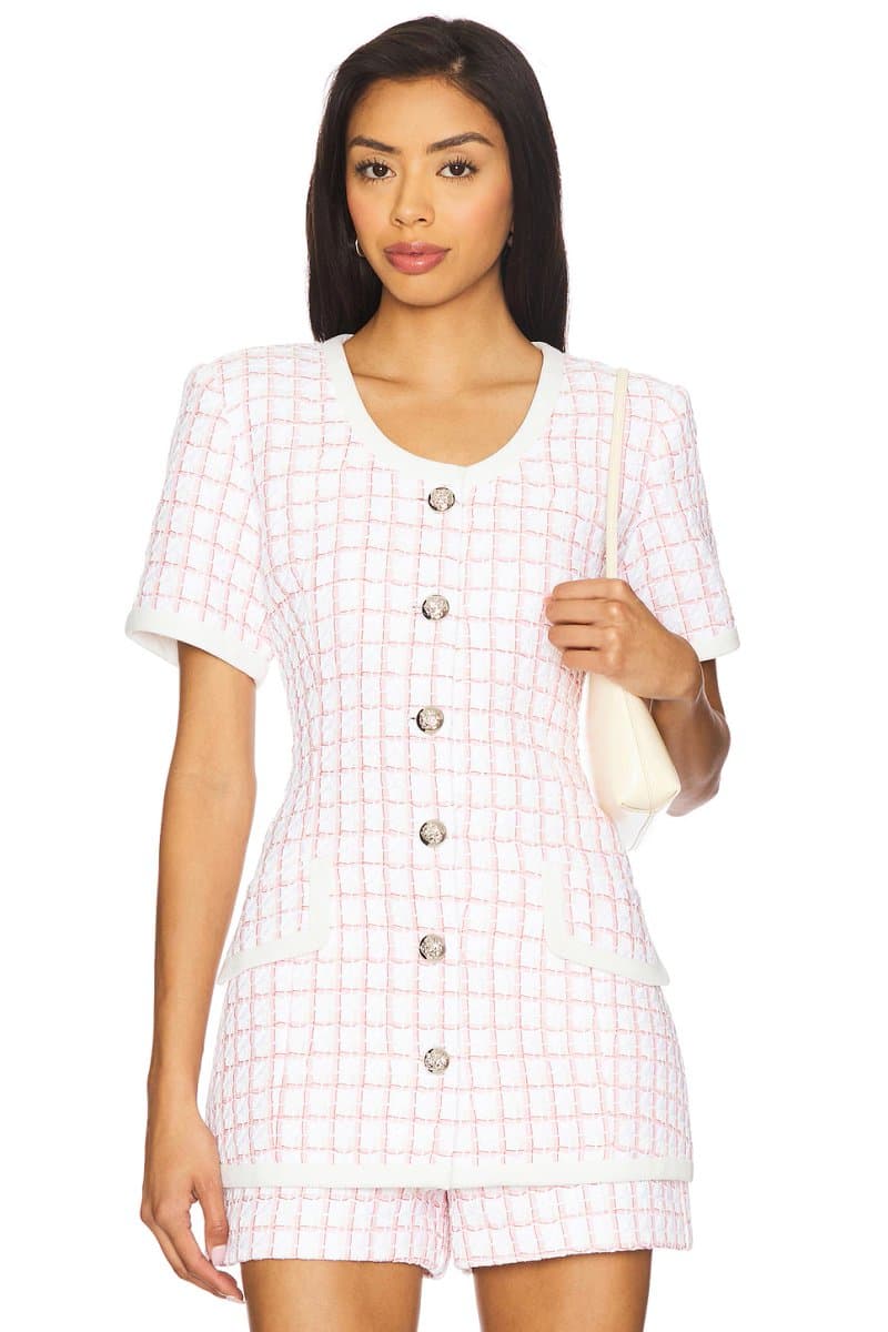 revolve Revolve Frances Jacket in Pink Tweed