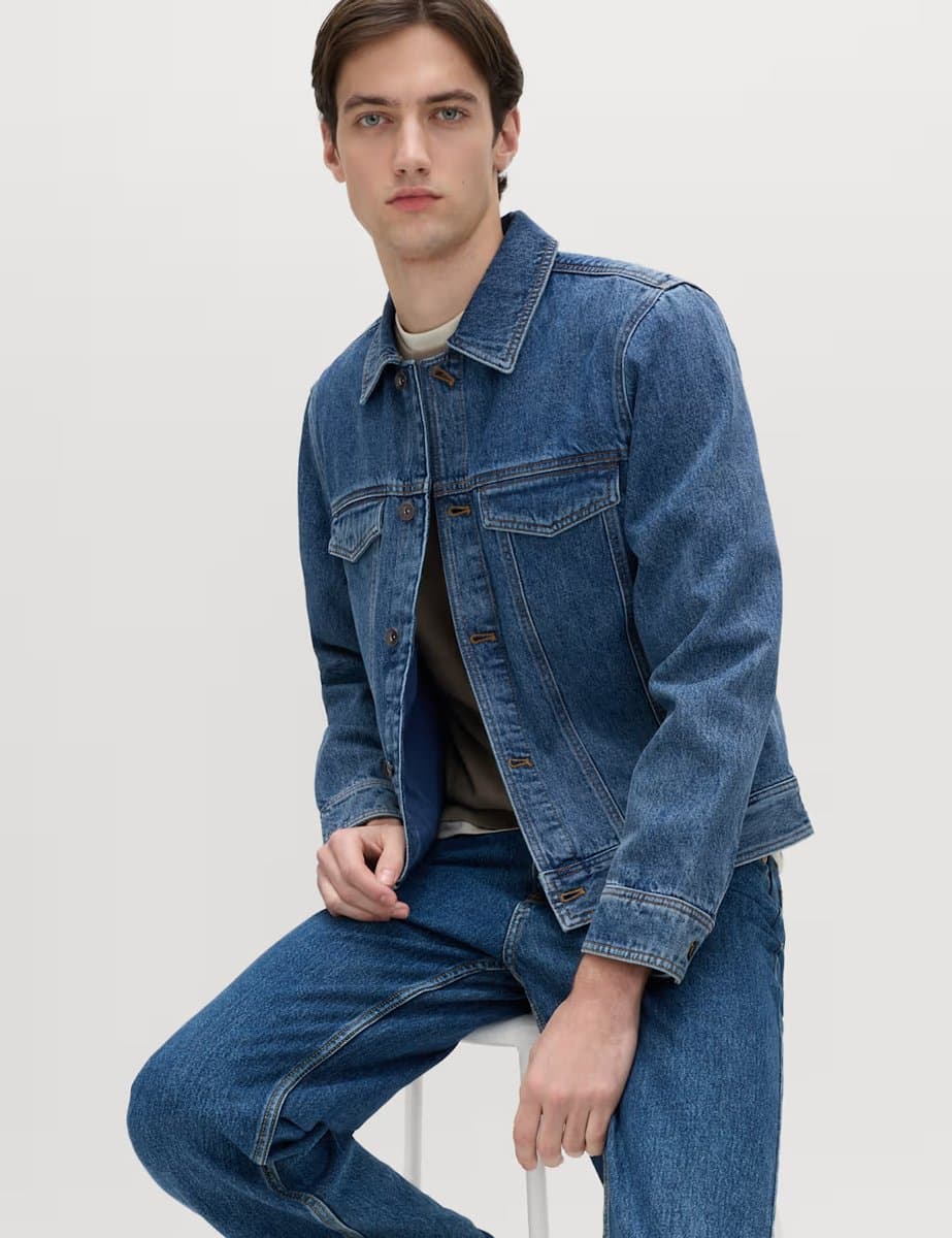 Marks & Spencer M&S Classic Med Blue Denim Trucker Jacket