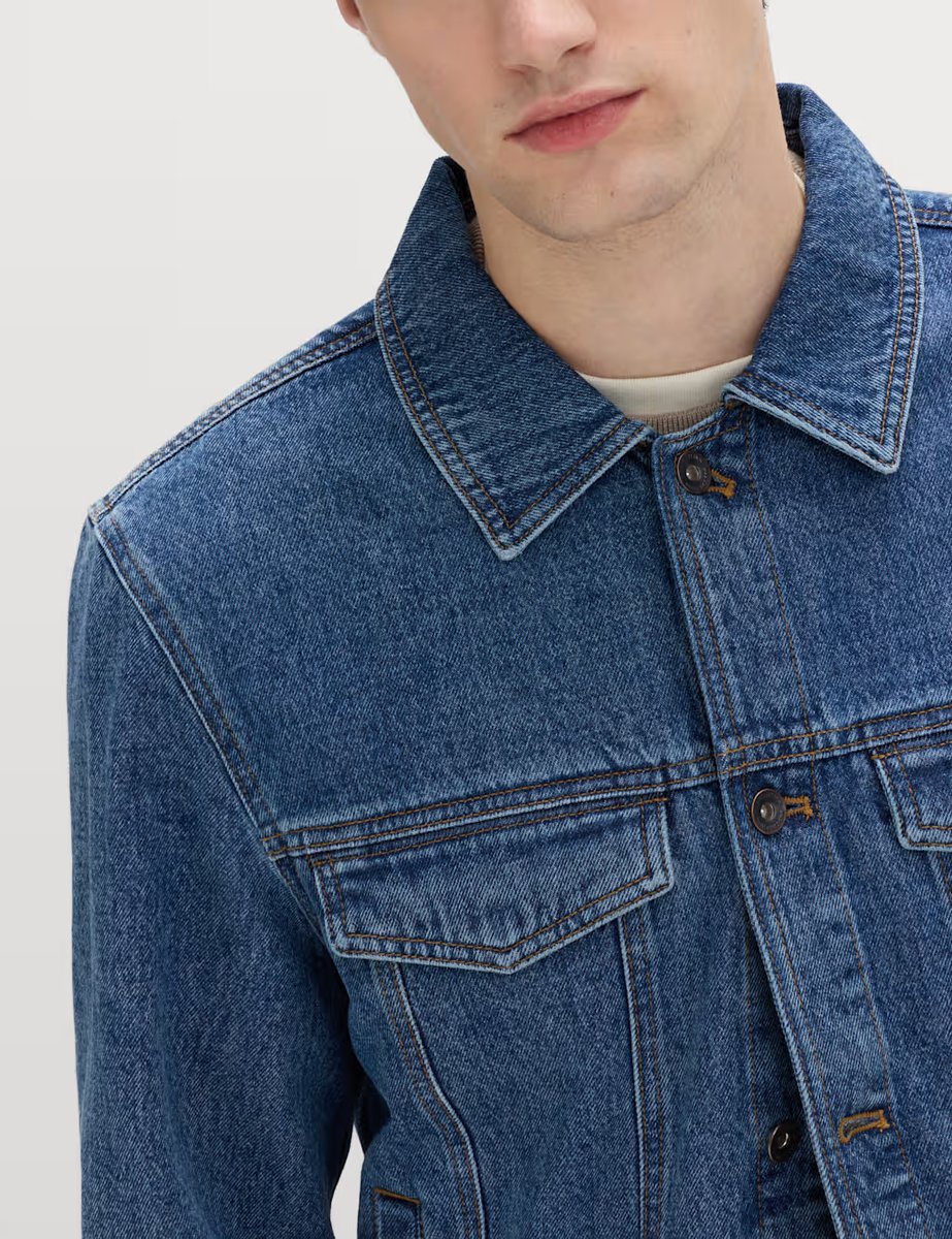 Marks & Spencer M&S Denim Trucker Jacket Med Blue Denim - 3