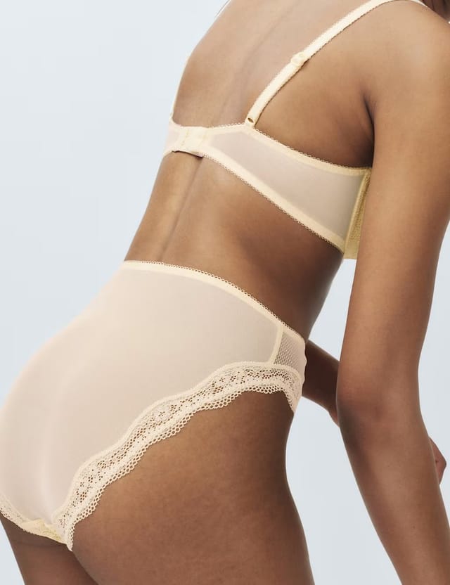 Marks & Spencer M&S 3pk Jasmine Lace High Waisted High Leg Knickers Dark Cream - 2