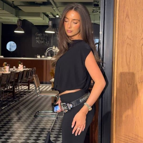 EGO EGO One Shoulder Asymmetric Blouson Top in Black