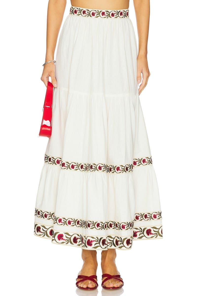 revolve Carnation Ruffle Skirt