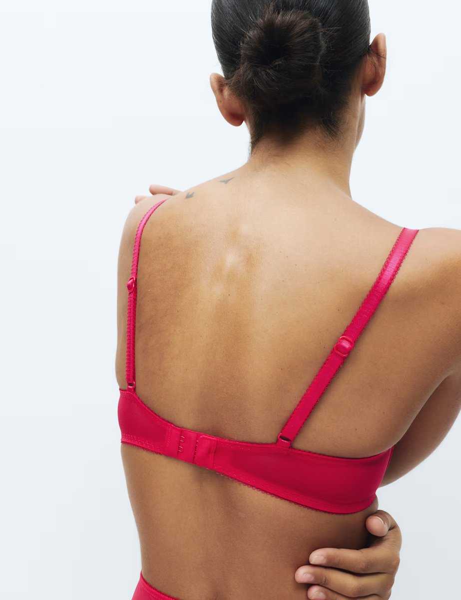 Marks & Spencer M&S Jasmine Lace Wired Plunge Bra A-E Geranium - 3