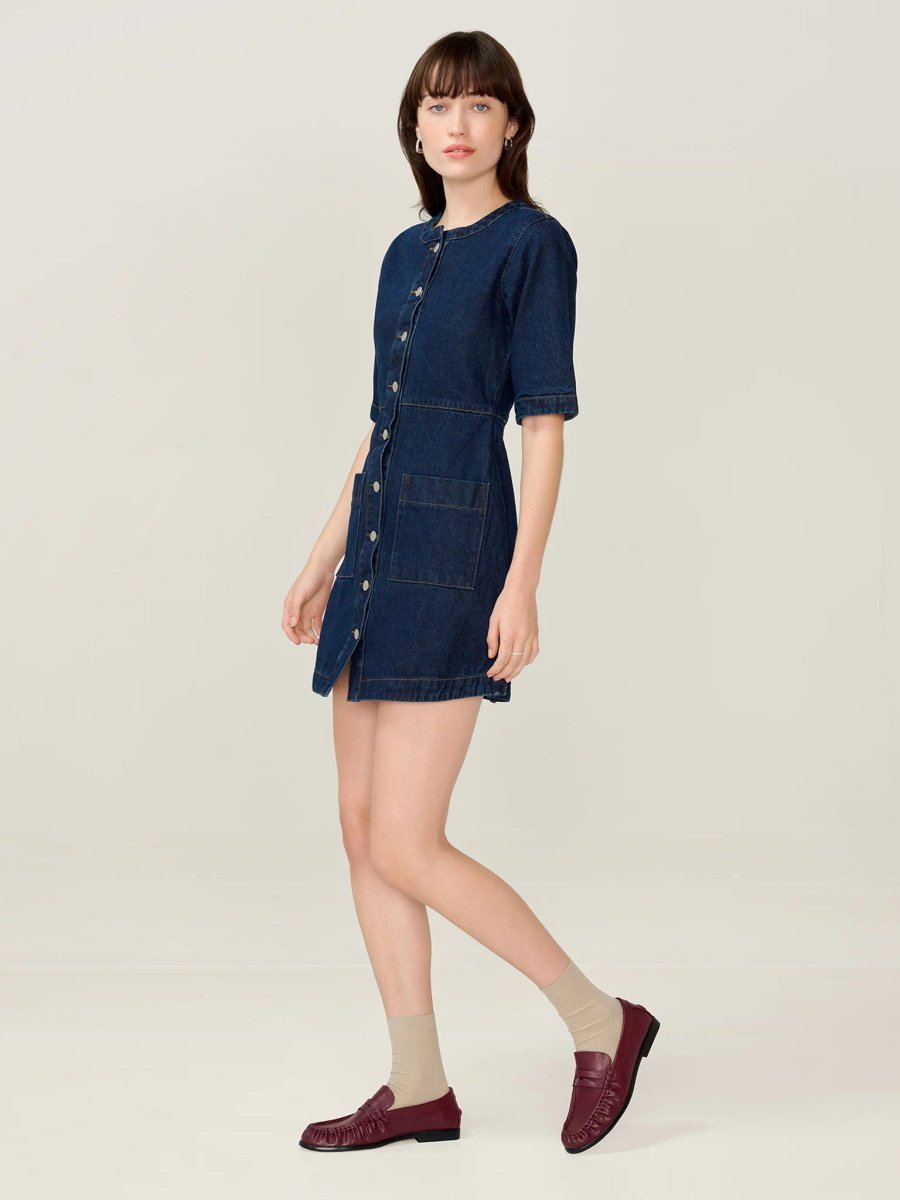 OMNES Adia Dress in Indigo - 2