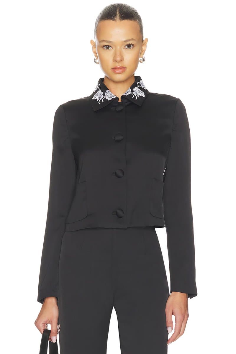 revolve Revolve Elegant Cropped Jacket in Black