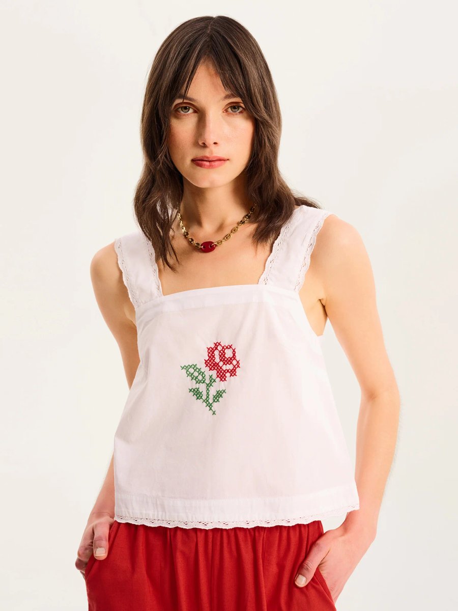OMNES Elinda Top in White - 3
