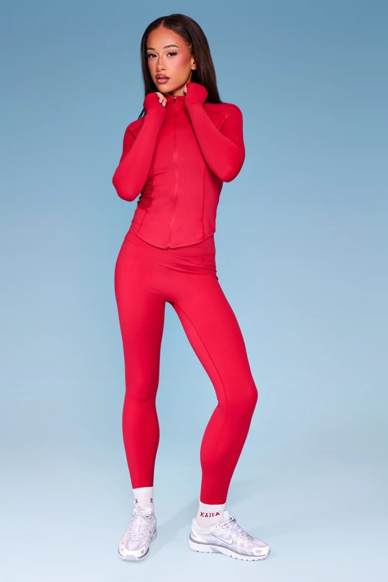 Kaiia Kaiia Sculpt Leggings Deep Red