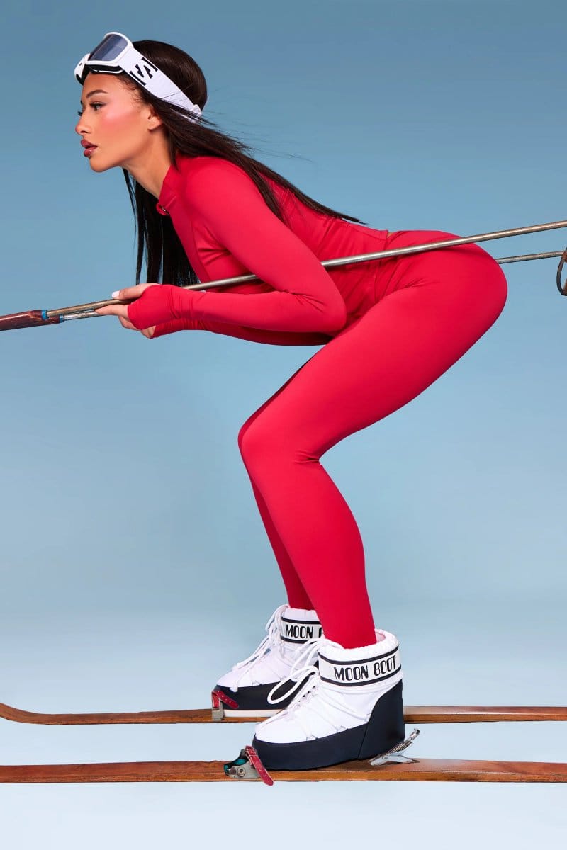 Kaiia Kaiia Sculpt Leggings Deep Red - 4