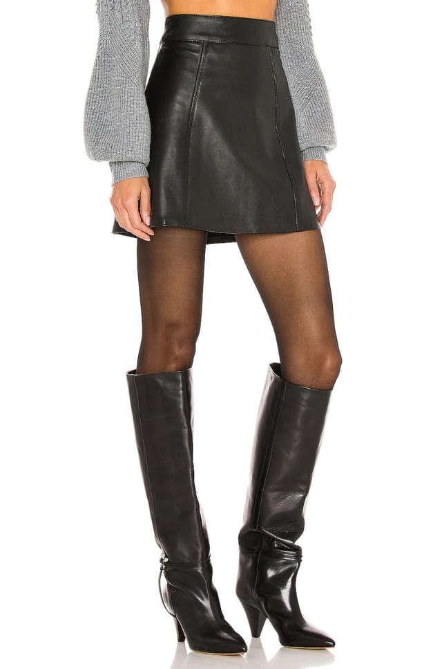 revolve Laurel Leather Mini Skirt - 2