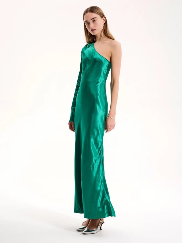 OMNES Charlee Dress in Green - 2