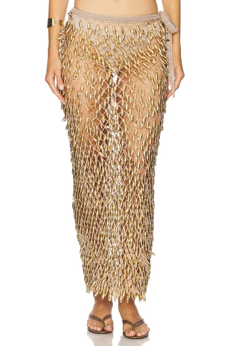 revolve Adora Hand Crochet Beaded Convertible Skirt/Dress
