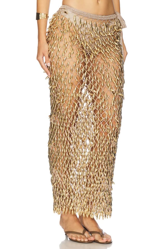 revolve Adora Hand Crochet Beaded Convertible Skirt/Dress - 2
