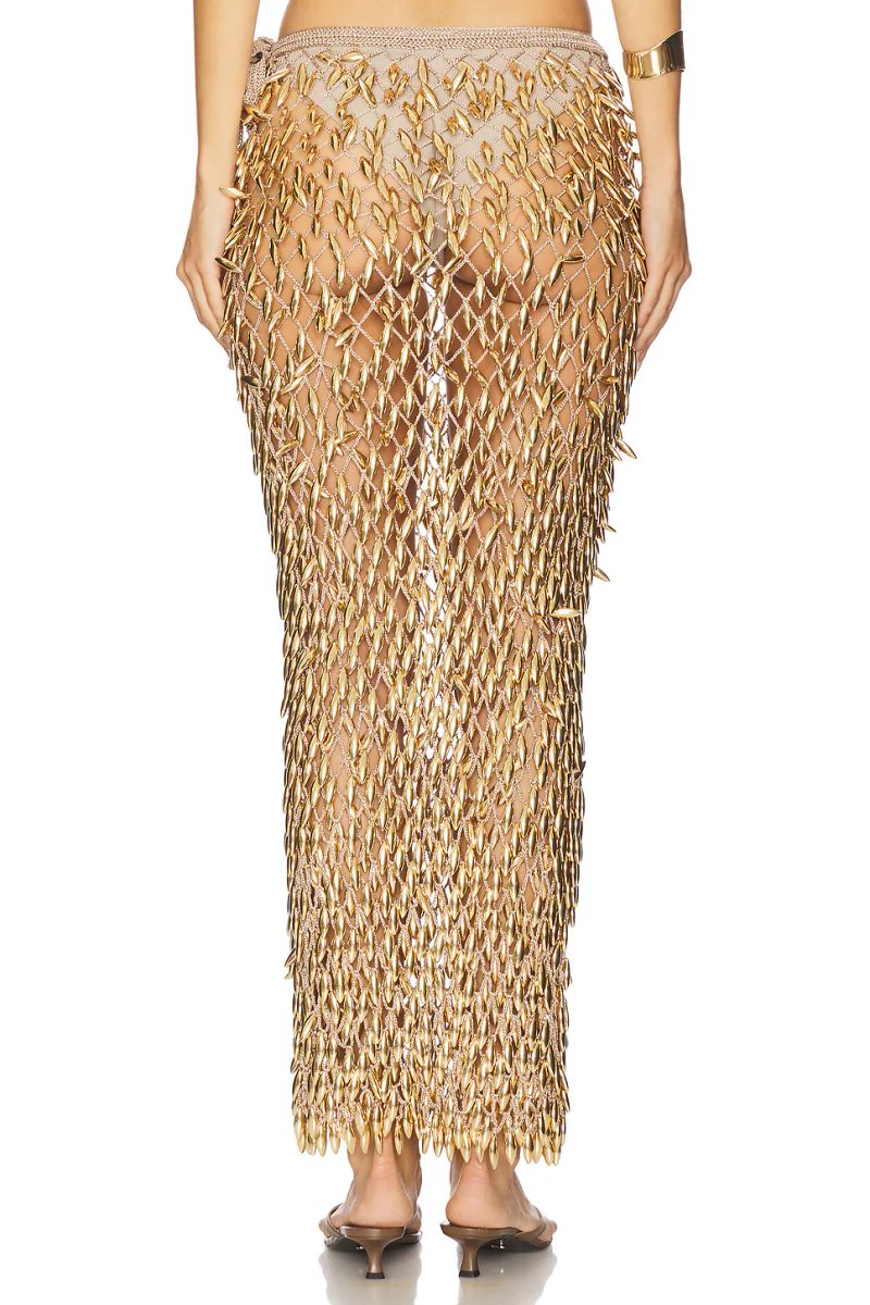 revolve Adora Hand Crochet Beaded Convertible Skirt/Dress - 4