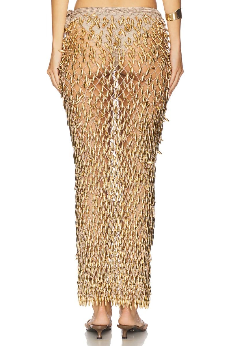 revolve Adora Hand Crochet Beaded Convertible Skirt/Dress - 4