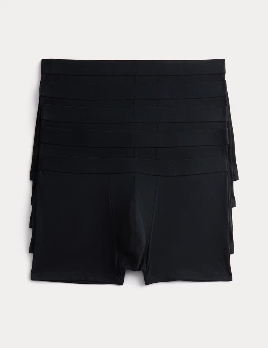 Marks & Spencer M&S 5 Pack Cool & Fresh™ Cotton Rich Hipsters Black