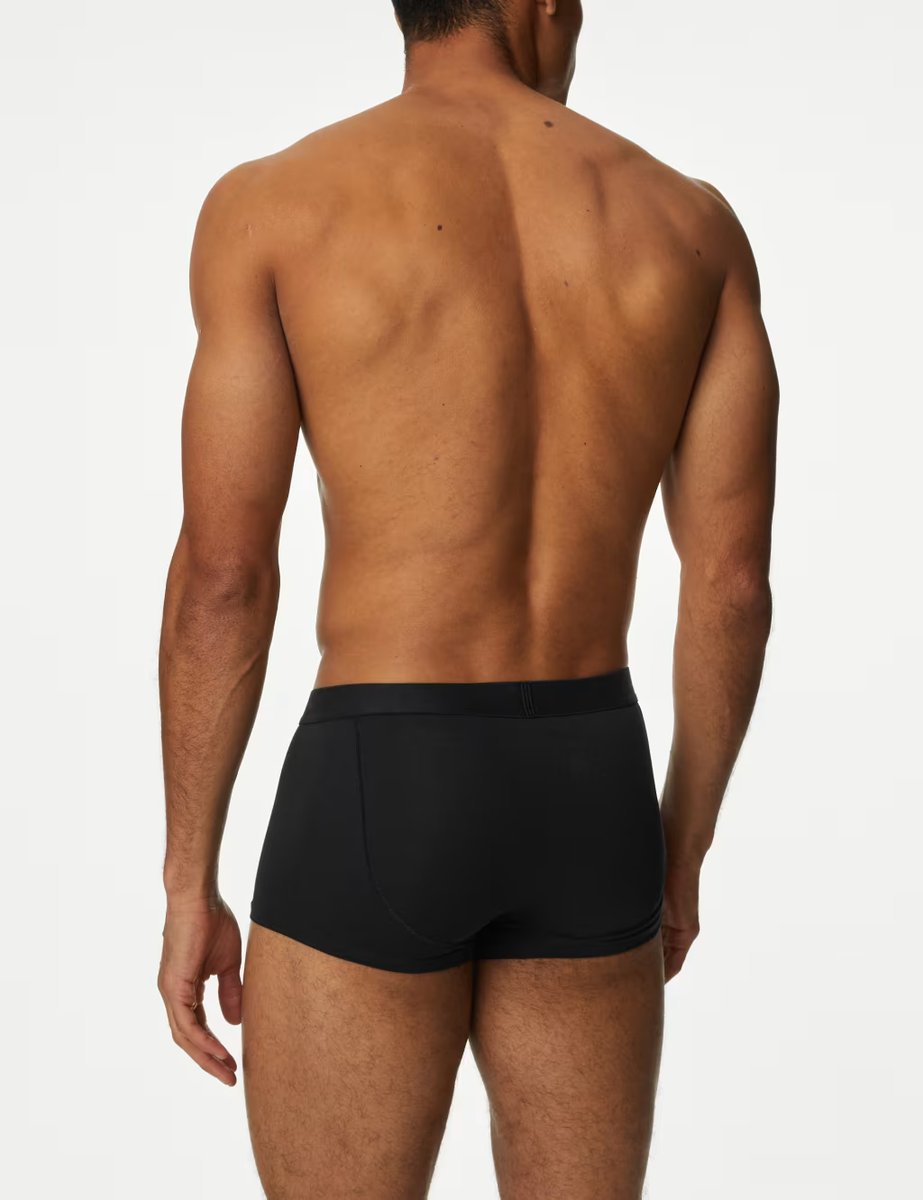 Marks & Spencer M&S 5 Pack Cool & Fresh™ Cotton Rich Hipsters Black - 2