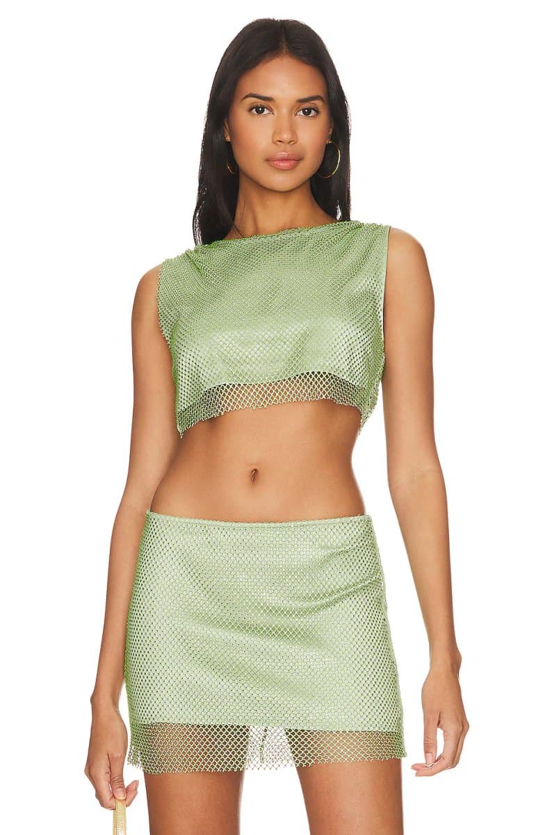 revolve Revolve Tropez Crop Top in Pale Sage