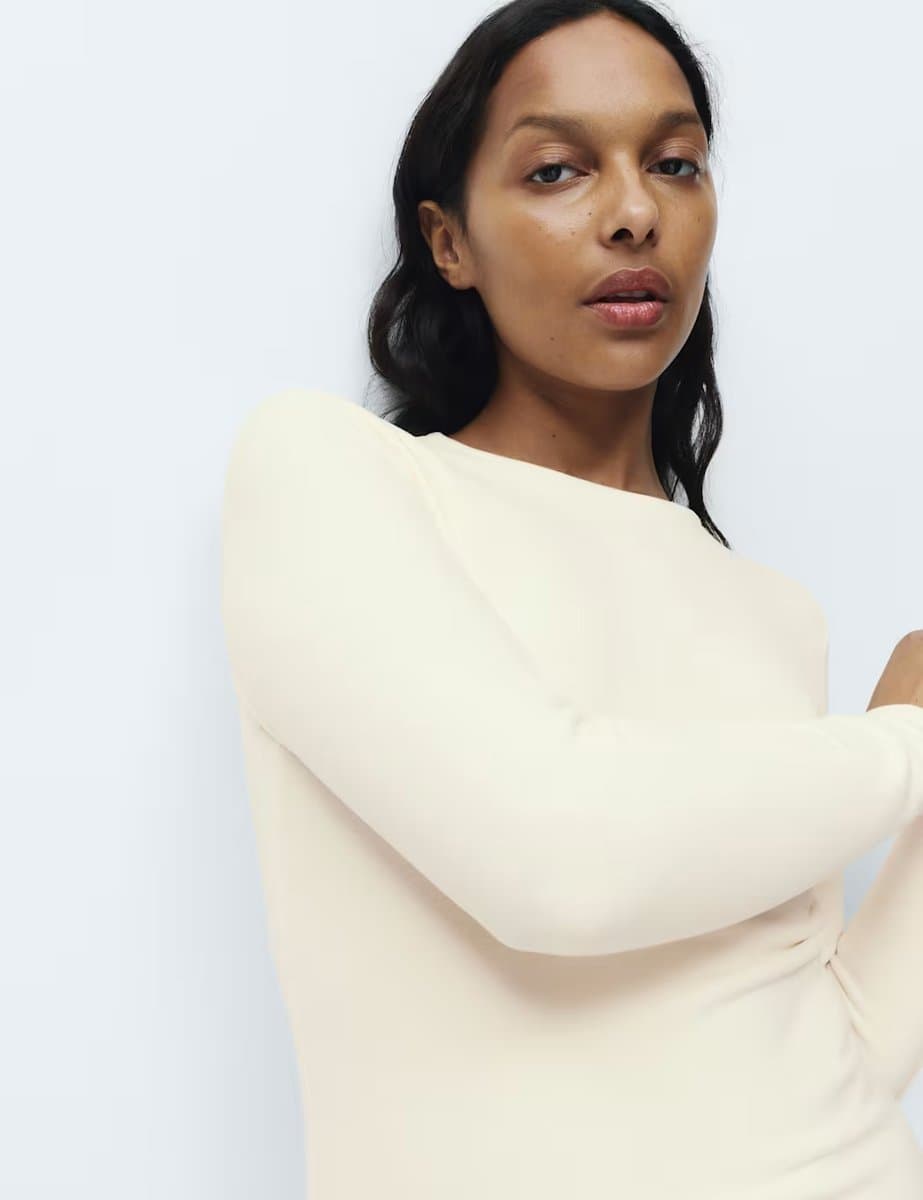 Marks & Spencer M&S Heatgen™ Thermal Fleece Top in Light Cream