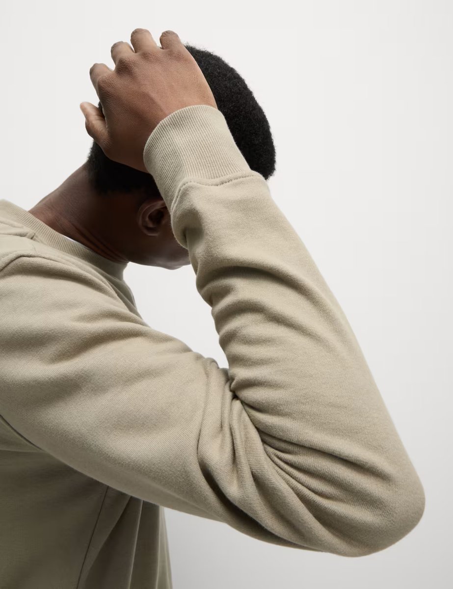 Marks & Spencer M&S Pure Cotton Crew Neck Sweatshirt Sand - 2