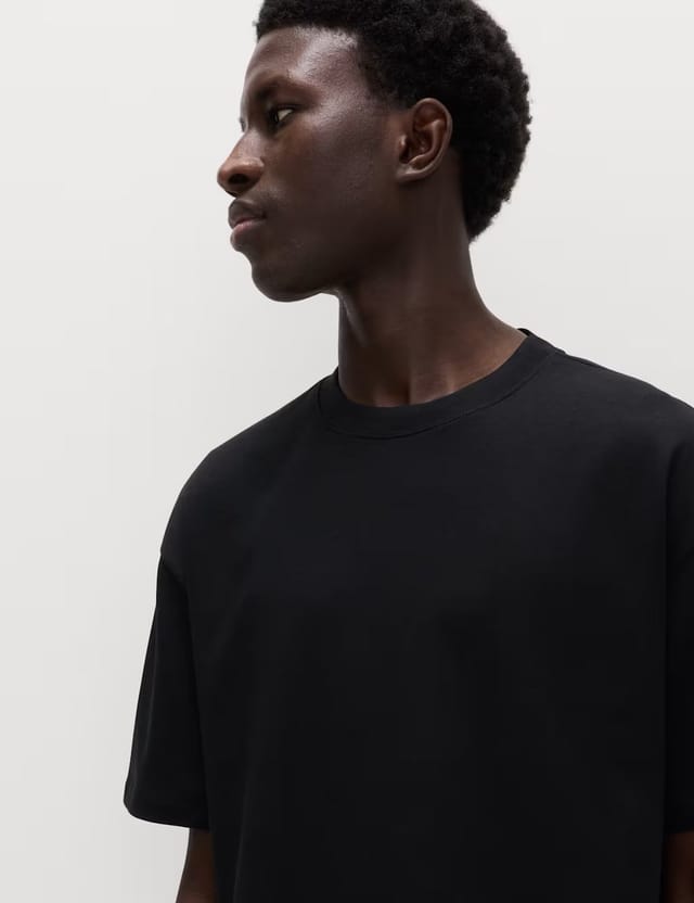 Marks & Spencer M&S The Ultimate Cotton Blend T-Shirt Black - 2
