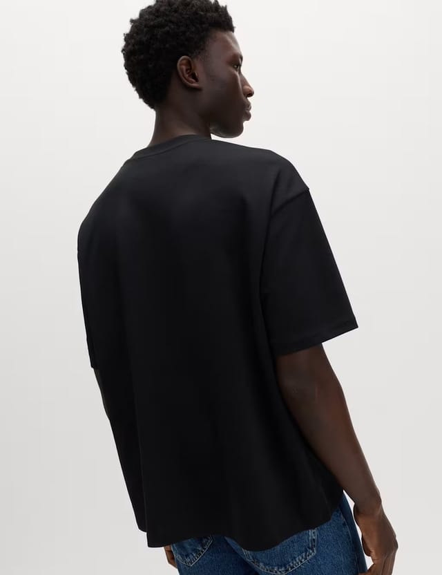 Marks & Spencer M&S The Ultimate Cotton Blend T-Shirt Black - 3