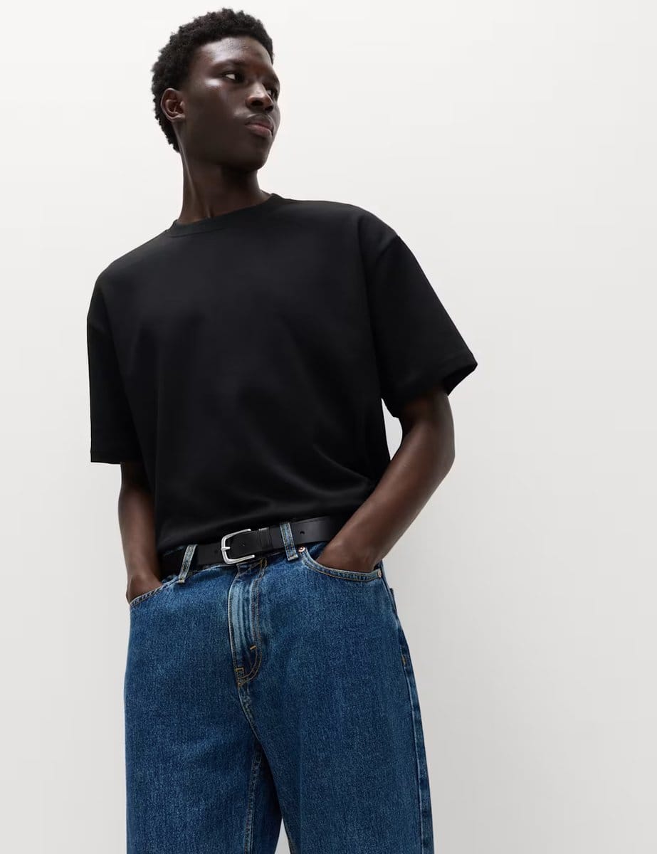 Marks & Spencer M&S The Ultimate Cotton Blend T-Shirt Black - 4