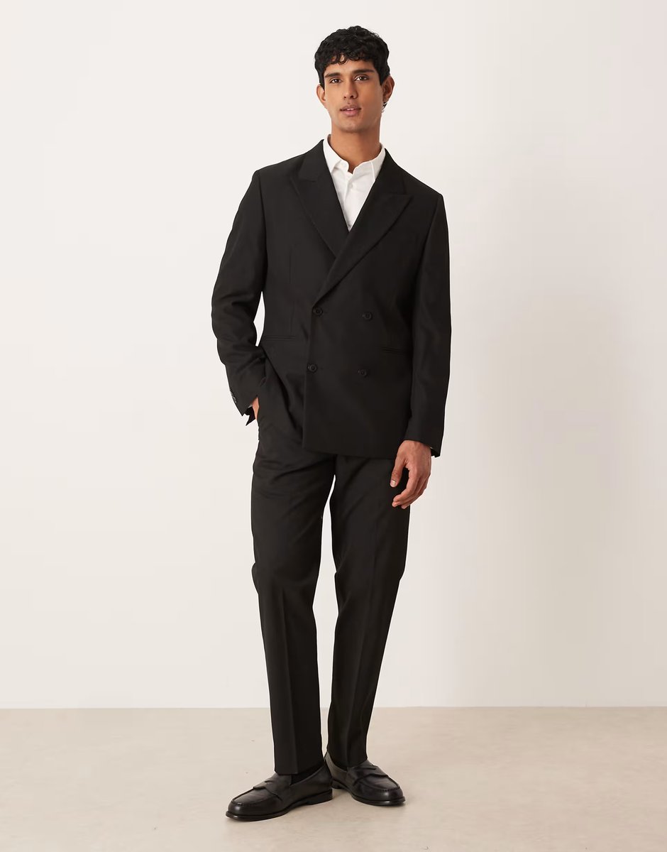 ASOS Mango pintor suite blazer in black co-ord 1 - 2