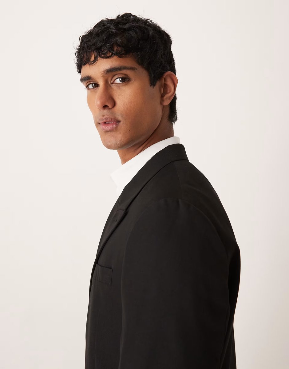 ASOS Mango pintor suite blazer in black co-ord 1 - 4