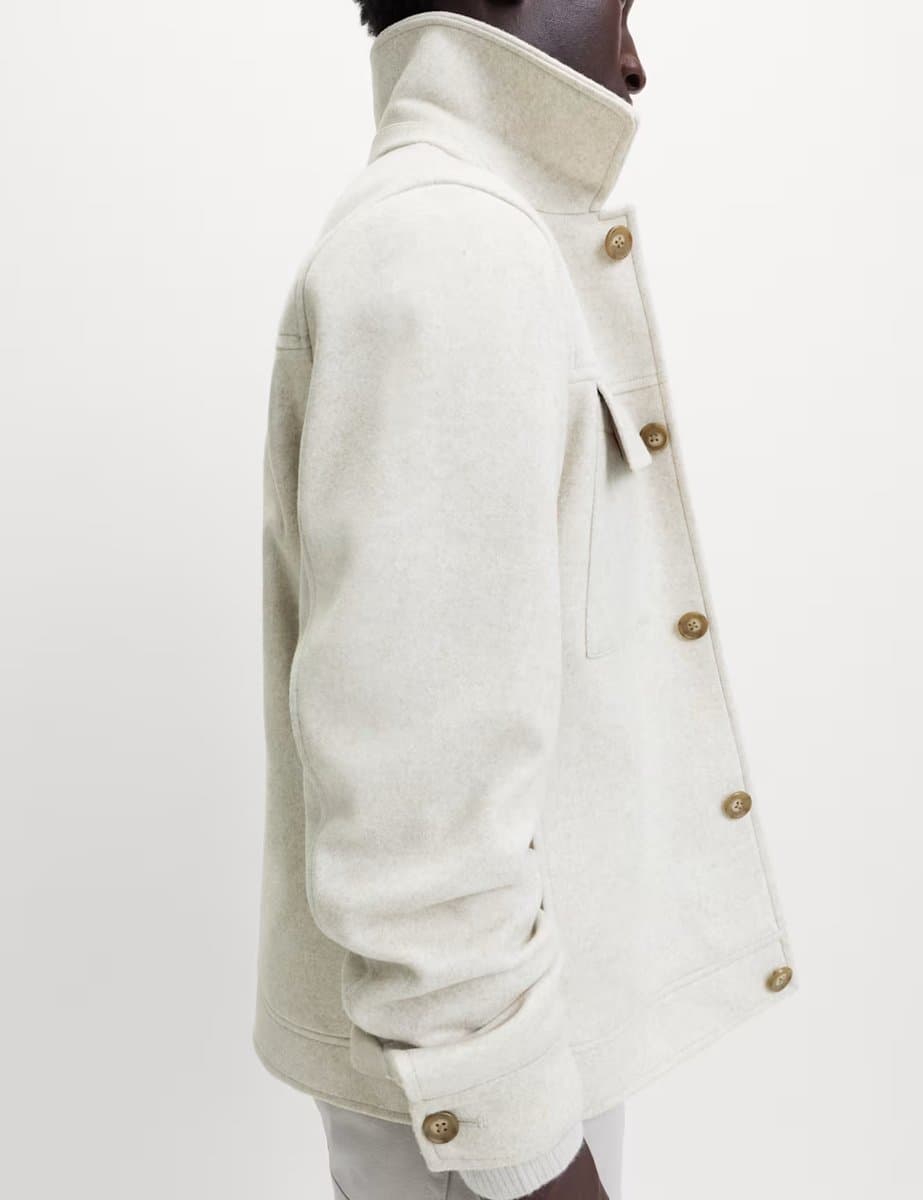 Marks & Spencer M&S Collared Short Jacket in Winter White