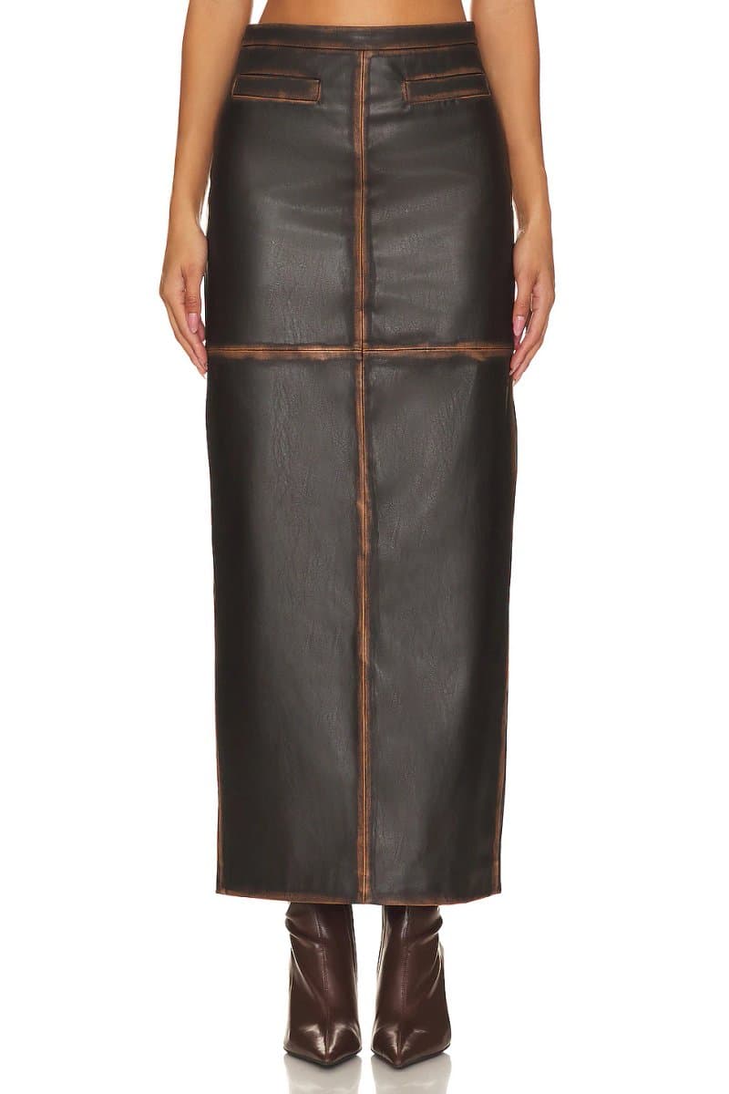 revolve Bo Faux Leather Maxi Skirt