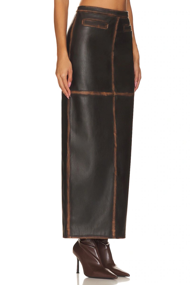revolve Bo Faux Leather Maxi Skirt - 2