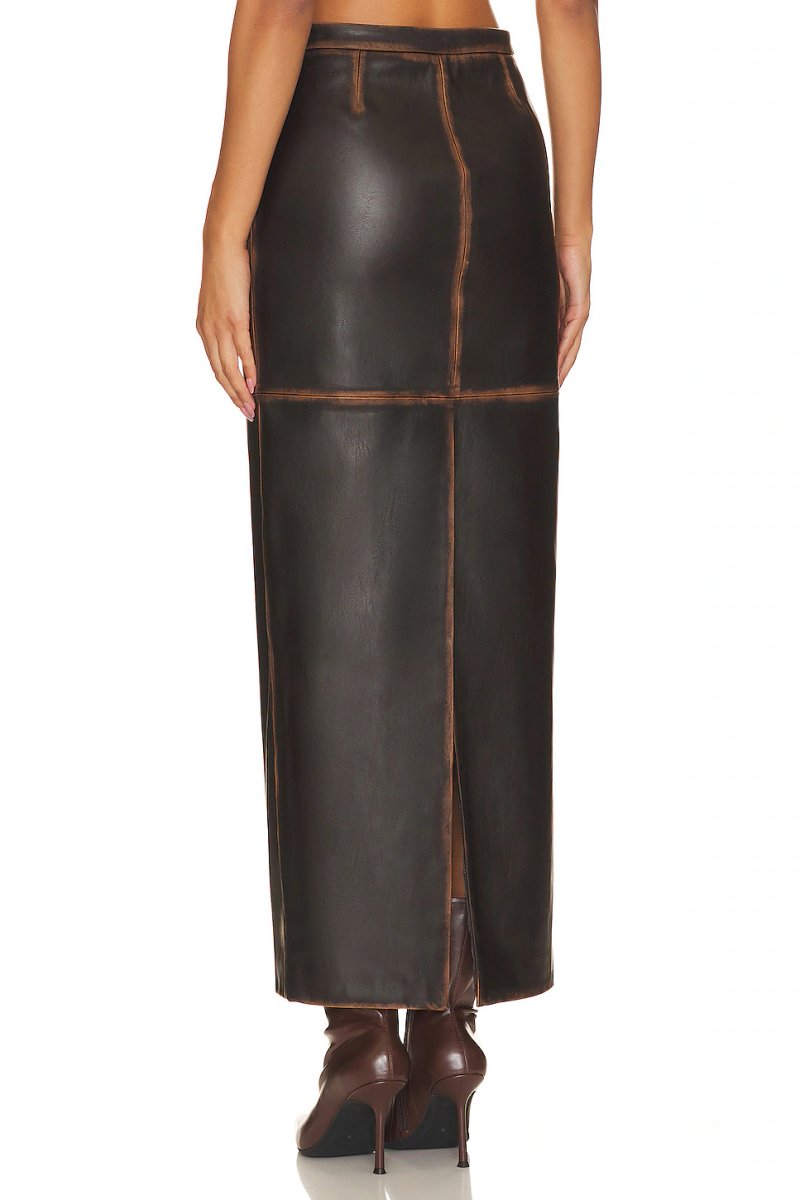 revolve Bo Faux Leather Maxi Skirt - 3