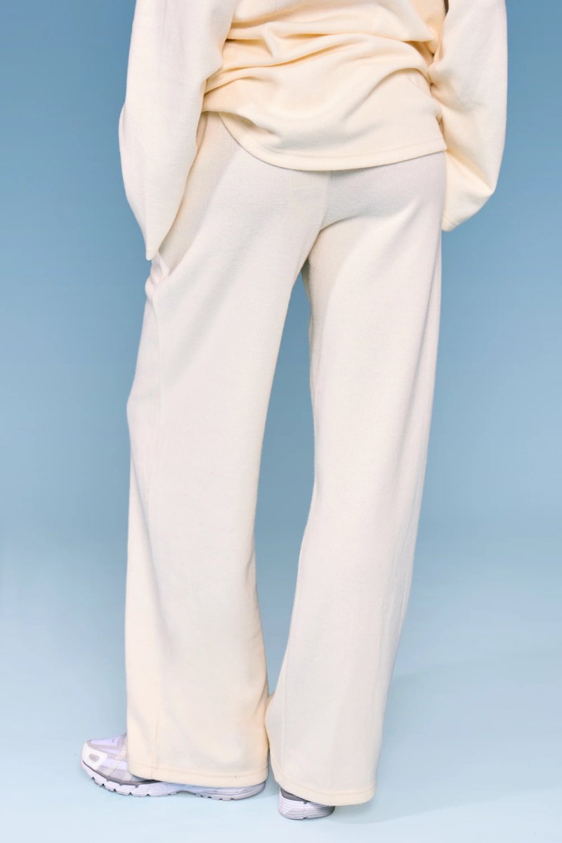 Kaiia Kaiia Supersoft Wide Leg Trousers Winter White - 4