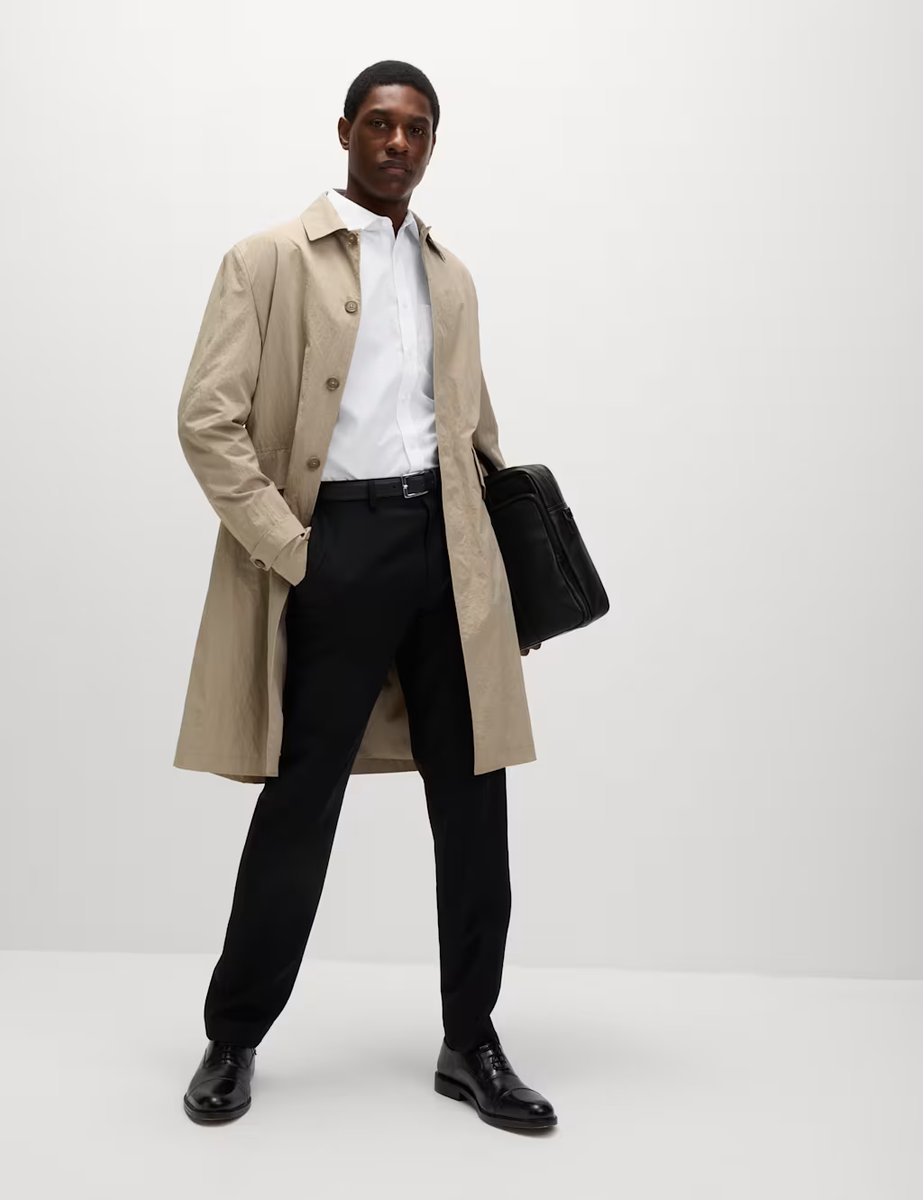 Marks & Spencer M&S 3 Pack Skinny Fit Easy Iron Shirts White - 4