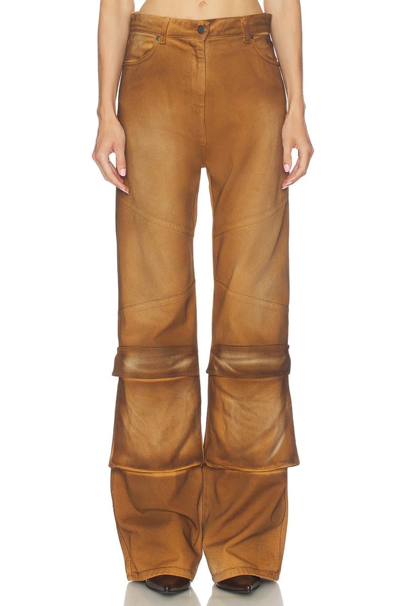 revolve Revolve Overdyed Spray Pant in Beige