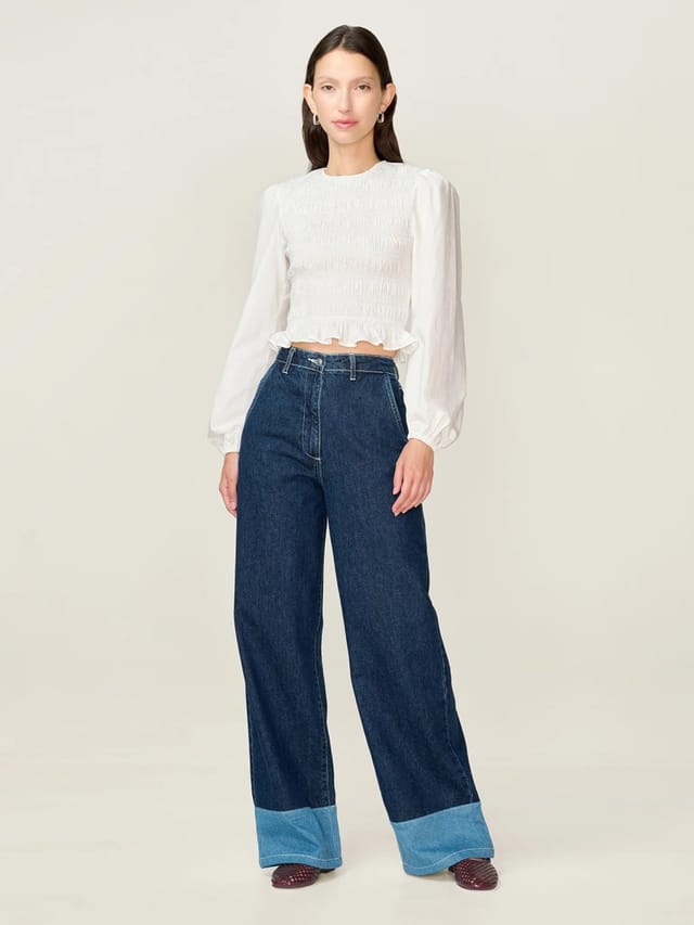 OMNES Kaloppe Top in White - 2
