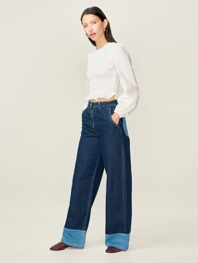 OMNES Kaloppe Top in White - 3