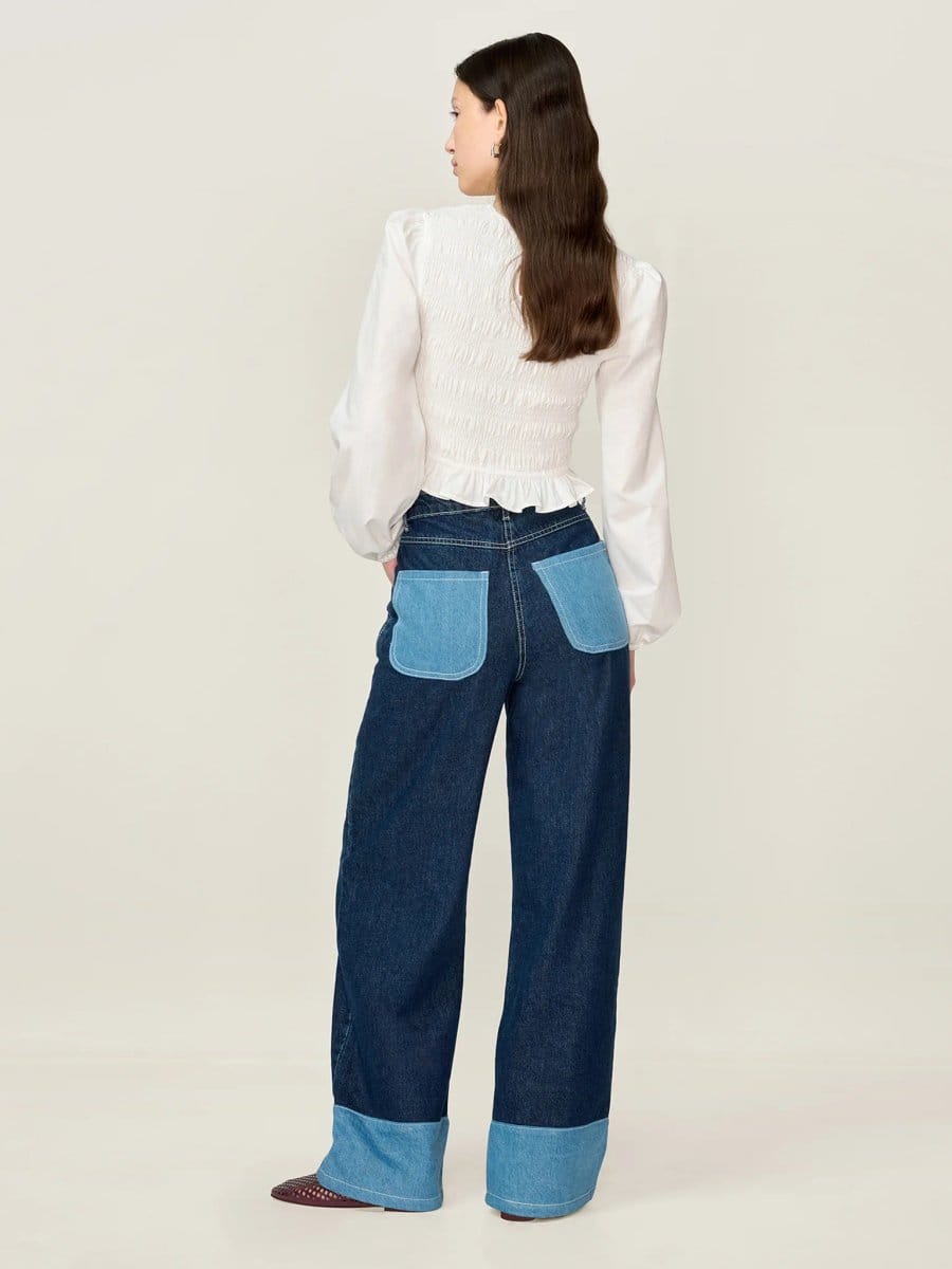 OMNES Kaloppe Top in White - 4